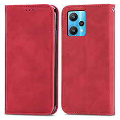 Custodia Portafoglio In Pelle Cover con Supporto S04D per Realme 9 5G Rosso