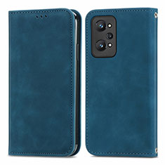 Custodia Portafoglio In Pelle Cover con Supporto S04D per Realme GT Neo 3T 5G Blu