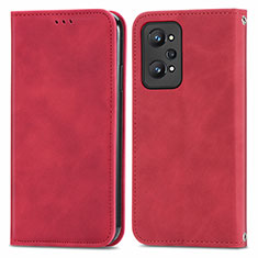 Custodia Portafoglio In Pelle Cover con Supporto S04D per Realme GT Neo 3T 5G Rosso