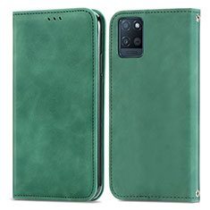 Custodia Portafoglio In Pelle Cover con Supporto S04D per Realme V11 5G Verde