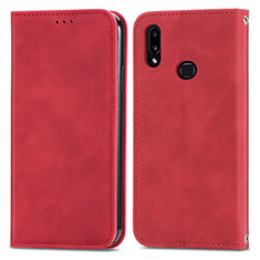 Custodia Portafoglio In Pelle Cover con Supporto S04D per Samsung Galaxy A10s Rosso