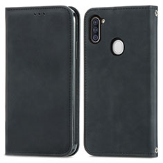 Custodia Portafoglio In Pelle Cover con Supporto S04D per Samsung Galaxy A11 Nero