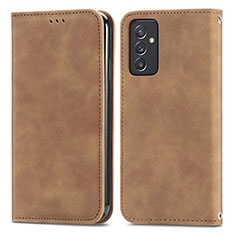 Custodia Portafoglio In Pelle Cover con Supporto S04D per Samsung Galaxy A15 LTE Marrone