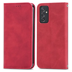 Custodia Portafoglio In Pelle Cover con Supporto S04D per Samsung Galaxy A24 4G Rosso