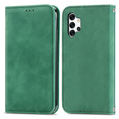 Custodia Portafoglio In Pelle Cover con Supporto S04D per Samsung Galaxy A32 5G Verde