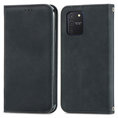 Custodia Portafoglio In Pelle Cover con Supporto S04D per Samsung Galaxy A91 Nero