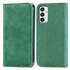 Custodia Portafoglio In Pelle Cover con Supporto S04D per Samsung Galaxy M23 5G Verde