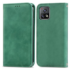 Custodia Portafoglio In Pelle Cover con Supporto S04D per Vivo Y54s 5G Verde