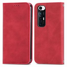 Custodia Portafoglio In Pelle Cover con Supporto S04D per Xiaomi Mi 10S 5G Rosso