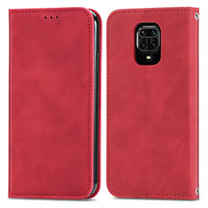 Custodia Portafoglio In Pelle Cover con Supporto S04D per Xiaomi Poco M2 Pro Rosso