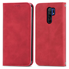 Custodia Portafoglio In Pelle Cover con Supporto S04D per Xiaomi Poco M2 Rosso