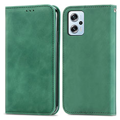 Custodia Portafoglio In Pelle Cover con Supporto S04D per Xiaomi Poco X4 GT 5G Verde