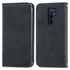 Custodia Portafoglio In Pelle Cover con Supporto S04D per Xiaomi Redmi 9 Nero