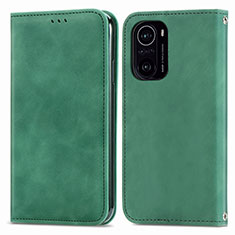 Custodia Portafoglio In Pelle Cover con Supporto S04D per Xiaomi Redmi K40 5G Verde