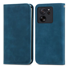 Custodia Portafoglio In Pelle Cover con Supporto S04D per Xiaomi Redmi K60 Ultra 5G Blu