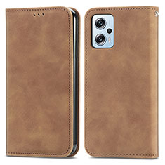 Custodia Portafoglio In Pelle Cover con Supporto S04D per Xiaomi Redmi Note 11 Pro+ Plus 5G Marrone