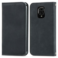 Custodia Portafoglio In Pelle Cover con Supporto S04D per Xiaomi Redmi Note 9 Pro Max Nero