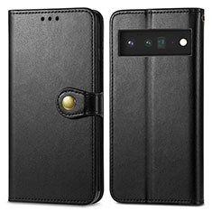 Custodia Portafoglio In Pelle Cover con Supporto S05D per Google Pixel 6 Pro 5G Nero