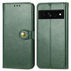 Custodia Portafoglio In Pelle Cover con Supporto S05D per Google Pixel 7 Pro 5G Verde