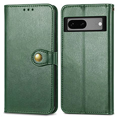 Custodia Portafoglio In Pelle Cover con Supporto S05D per Google Pixel 7a 5G Verde