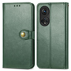 Custodia Portafoglio In Pelle Cover con Supporto S05D per Huawei Honor 50 Pro 5G Verde