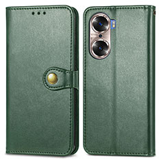 Custodia Portafoglio In Pelle Cover con Supporto S05D per Huawei Honor 60 Pro 5G Verde