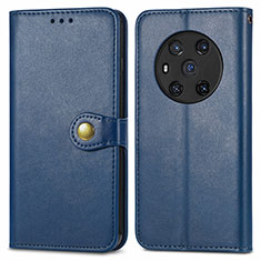 Custodia Portafoglio In Pelle Cover con Supporto S05D per Huawei Honor Magic3 5G Blu