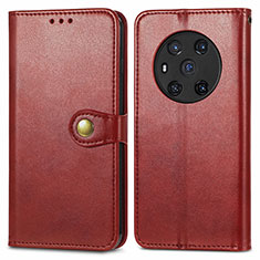 Custodia Portafoglio In Pelle Cover con Supporto S05D per Huawei Honor Magic3 5G Rosso