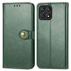 Custodia Portafoglio In Pelle Cover con Supporto S05D per Huawei Honor X30i Verde