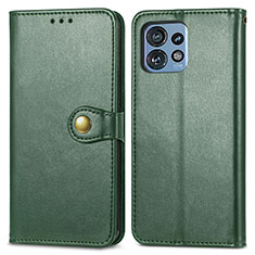 Custodia Portafoglio In Pelle Cover con Supporto S05D per Motorola Moto Edge Plus (2023) 5G Verde