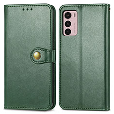 Custodia Portafoglio In Pelle Cover con Supporto S05D per Motorola Moto G42 Verde