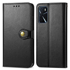 Custodia Portafoglio In Pelle Cover con Supporto S05D per Oppo A16s Nero