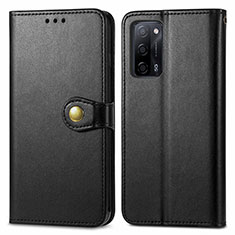 Custodia Portafoglio In Pelle Cover con Supporto S05D per Oppo A53s 5G Nero