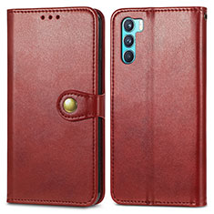 Custodia Portafoglio In Pelle Cover con Supporto S05D per Oppo K9 Pro 5G Rosso