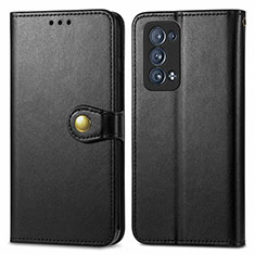 Custodia Portafoglio In Pelle Cover con Supporto S05D per Oppo Reno6 Pro 5G Nero