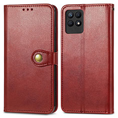 Custodia Portafoglio In Pelle Cover con Supporto S05D per Realme 8i Rosso