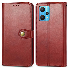 Custodia Portafoglio In Pelle Cover con Supporto S05D per Realme 9 5G Rosso