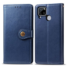 Custodia Portafoglio In Pelle Cover con Supporto S05D per Realme C12 Blu