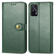 Custodia Portafoglio In Pelle Cover con Supporto S05D per Realme Q3 Pro 5G Verde