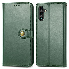 Custodia Portafoglio In Pelle Cover con Supporto S05D per Samsung Galaxy A04s Verde