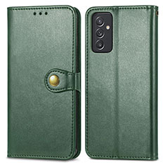 Custodia Portafoglio In Pelle Cover con Supporto S05D per Samsung Galaxy A05s Verde