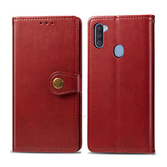 Custodia Portafoglio In Pelle Cover con Supporto S05D per Samsung Galaxy A11 Rosso