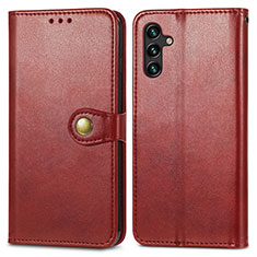 Custodia Portafoglio In Pelle Cover con Supporto S05D per Samsung Galaxy A13 5G Rosso