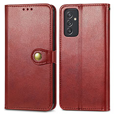 Custodia Portafoglio In Pelle Cover con Supporto S05D per Samsung Galaxy A15 LTE Rosso