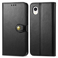 Custodia Portafoglio In Pelle Cover con Supporto S05D per Samsung Galaxy A22 5G SC-56B Nero