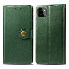 Custodia Portafoglio In Pelle Cover con Supporto S05D per Samsung Galaxy A22s 5G Verde