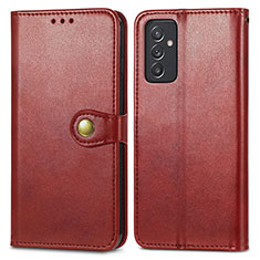 Custodia Portafoglio In Pelle Cover con Supporto S05D per Samsung Galaxy A25 5G Rosso