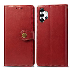 Custodia Portafoglio In Pelle Cover con Supporto S05D per Samsung Galaxy A32 4G Rosso