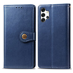 Custodia Portafoglio In Pelle Cover con Supporto S05D per Samsung Galaxy A32 5G Blu