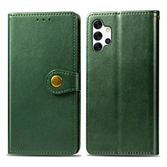 Custodia Portafoglio In Pelle Cover con Supporto S05D per Samsung Galaxy A32 5G Verde